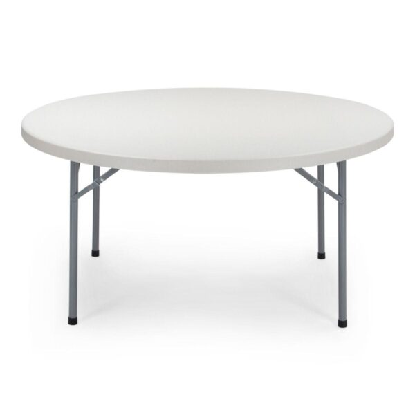 TitanPro Round Plastic Folding Table 60 Inch