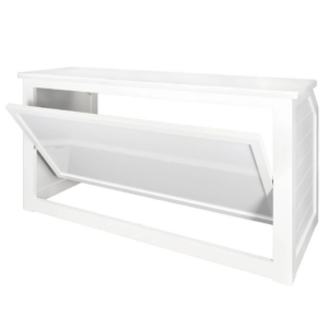 Bar - Catalina 7' White Portable Folding Bar with Reversible Front
